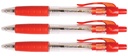 Balpen Quantore Grip drukknop rood medium