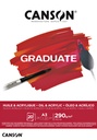 Schilderpapier Canson Graduate Oil & Acrylic 20vel 290gr A3 natuurlijk wit