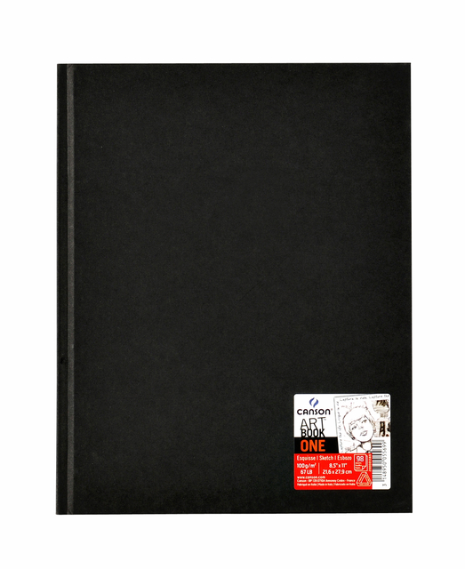 Schetsboek Canson Art Book One hardcover 98vel 100gr 216x279mm wit