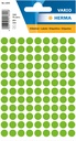Etiket HERMA 1845 rond 8mm groen 540 stuks