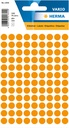 Etiket HERMA 1844 rond 8mm fluor oranje 540 stuks