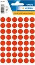 Etiket HERMA 1866 rond 12mm fluor rood 240 stuks