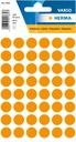Etiket HERMA 1864 rond 12mm fluor oranje 240 stuks