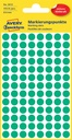 Etiket Avery 3012 rond 8mm groen 416 stuks