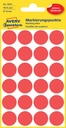 Etiket Avery 3004 rond 18mm rood 96 stuks