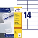 Etiket Avery 3477 105x41mm wit 1400 stuks