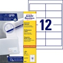 Etiket Avery 3659 97x42.3mm wit 1200 stuks