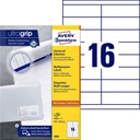 Etiket Avery 3665 105x33.8mm wit 1600 stuks