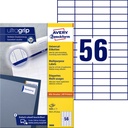 Etiket Avery 3668 52.5x21.2mm wit 5600 stuks