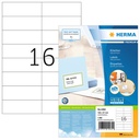 Etiket HERMA 4462 105x37mm premium wit 1600 stuks