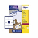 Etiket Avery L7165-250 99.1x67.7mm wit 2000 stuks