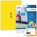 Etiket HERMA 4421 210x297mm A4 verwijderbaar geel 20 stuks