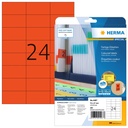 Etiket HERMA 4467 70x37mm verwijderbaar rood 480 stuks