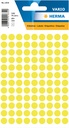 Etiket HERMA 1834 rond 8mm fluor geel 540 stuks
