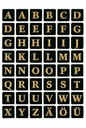 Etiket HERMA 4130 13x13mm letters A-Z zwart op goud