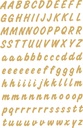 Etiket HERMA 4152 8mm letters A-Z goud op transparant 238stuks
