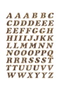 Etiket HERMA 4192 8mm letters A-Z goudfolie 61 stuks