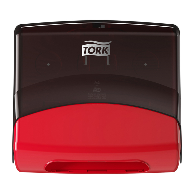 Reinigingsdoekdispenser Tork W4 Performance gevouwen rood 654008