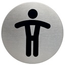 Infobord pictogram Durable 4905 wc heren rond 83mm