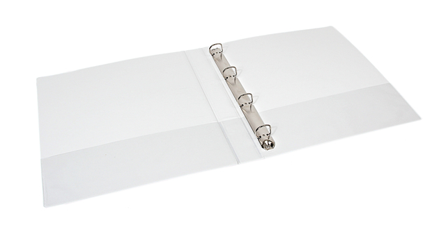 Presentatieringband Quantore A4 Maxi 4-rings D-mech 55mm wit