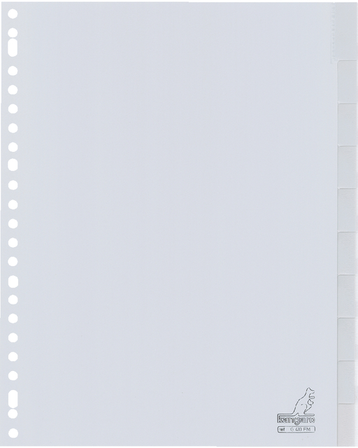Tabbladen Kangaro 23-gaats G410FM 10-delig + venster grijs PP