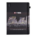 Schetsboek Sakura 80 zwarte vellen 140gr 210x297mm zwart