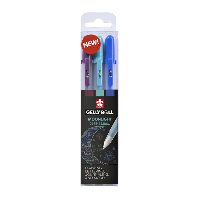 Gelschrijver Sakura Gelly Roll Moonlight 06 galaxy set à 3 kleuren