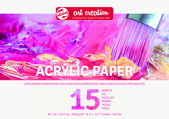 Acrylverfpapier Talens Art Creation A4 15 vel 290gr