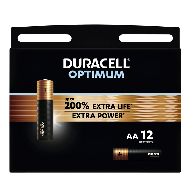 Batterij Duracell Optimum 12x AA