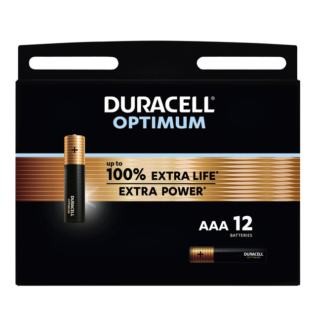 Batterij Duracell Optimum 12x AAA
