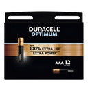 Batterij Duracell Optimum 12x AAA