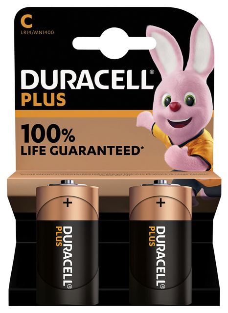 Batterij Duracell Plus 2x C