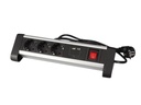 Stekkerdoos Perel bureau 3vdig schakelaar incl. 2 USB-poorten 1.4m zw