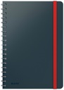Notitieboek Leitz Cosy B5 160 blz spiraal lijn grijs