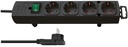 Stekkerdoos Brennenstuhl Comfort Plus 4vdg incl platte stekker 2m zw
