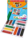 Kleurpotloden BicKids Evolution ecolutions ass schoolbox à 144 stuks