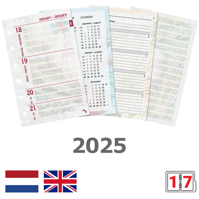 Agendavulling 2026 Kalpa Pocket bloemen 7dagen/2pagina's