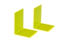 Boekensteun MAUL 10x10x13cm acryl set 2 neon geel transparant