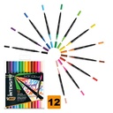 Kleurstiften Bic Intensity dual-tip assorti etui à 12 stuks