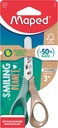 Kinderschaar Maped Smiling Planet 12cm linkshandig bruin/groen