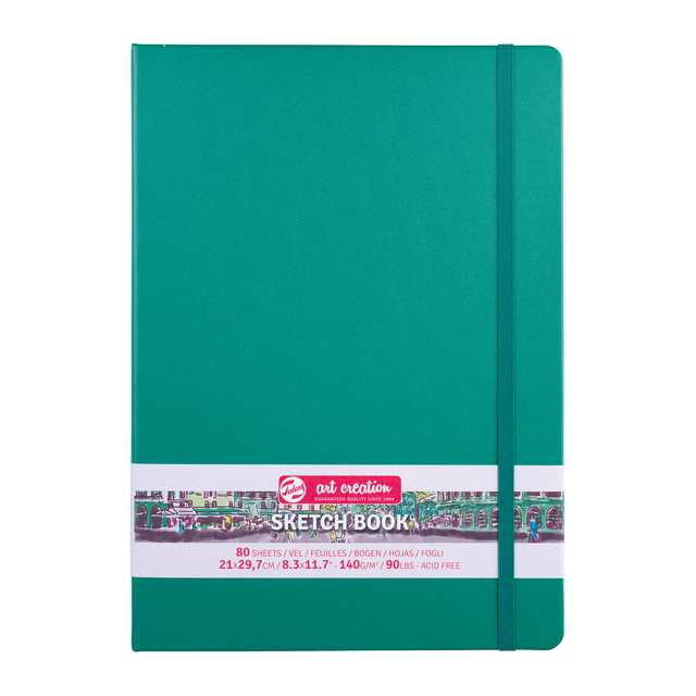 Schetsboek Talens Art Creation 80 vel 140gr 210x297mm woudgroen