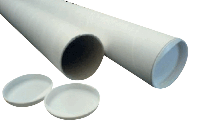 Verzendkoker CleverPack A3 330x30mm met doppen wit pak à 5 stuks