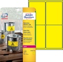 Etiket Avery L6127-20 99.1x139mm geel 80 stuks