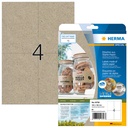 Etiket HERMA 10756 105x148mm silphie bruin 80 stuks