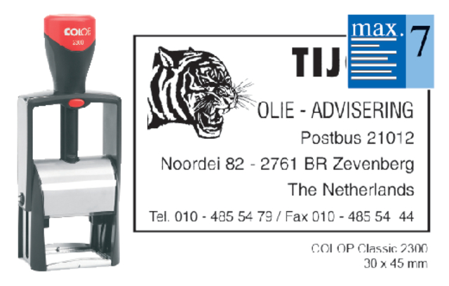 Tekststempel Colop Heavy Duty 2300 Classic Line personaliseerbaar