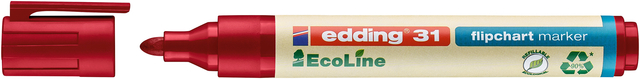 Viltstift edding 31 EcoLine voor flipover rond 1.5-3mm rood
