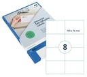 Etiket Rillprint 105x74mm mat transparant 200 stuks