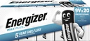 Batterij Energizer Max Plus 20x 9v alkaline