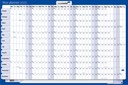 Jaarplanner 2027 Legamaster 90x60cm horizontaal gelamineerd en oprolbaar Engelstalig