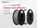 3D Filament Creality PLA 1.75mm wit + grijs 1kg